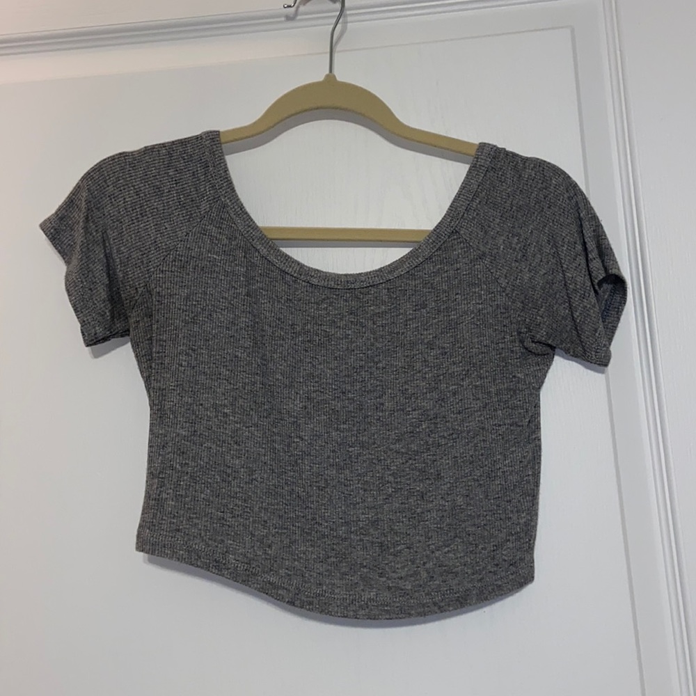 Grey crop top